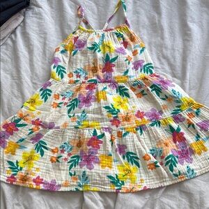 Cat & Jack Yellow Pink Ruffled Tiered Sundress